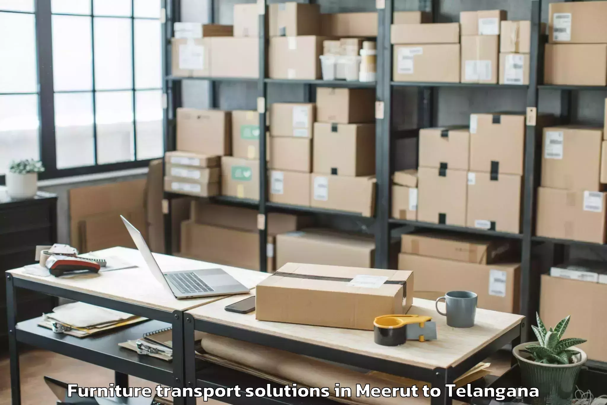 Hassle-Free Meerut to Gaddi Annaram Furniture Transport Solutions